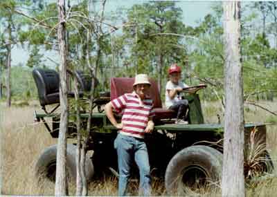 Swamp buggy near jetport 1974